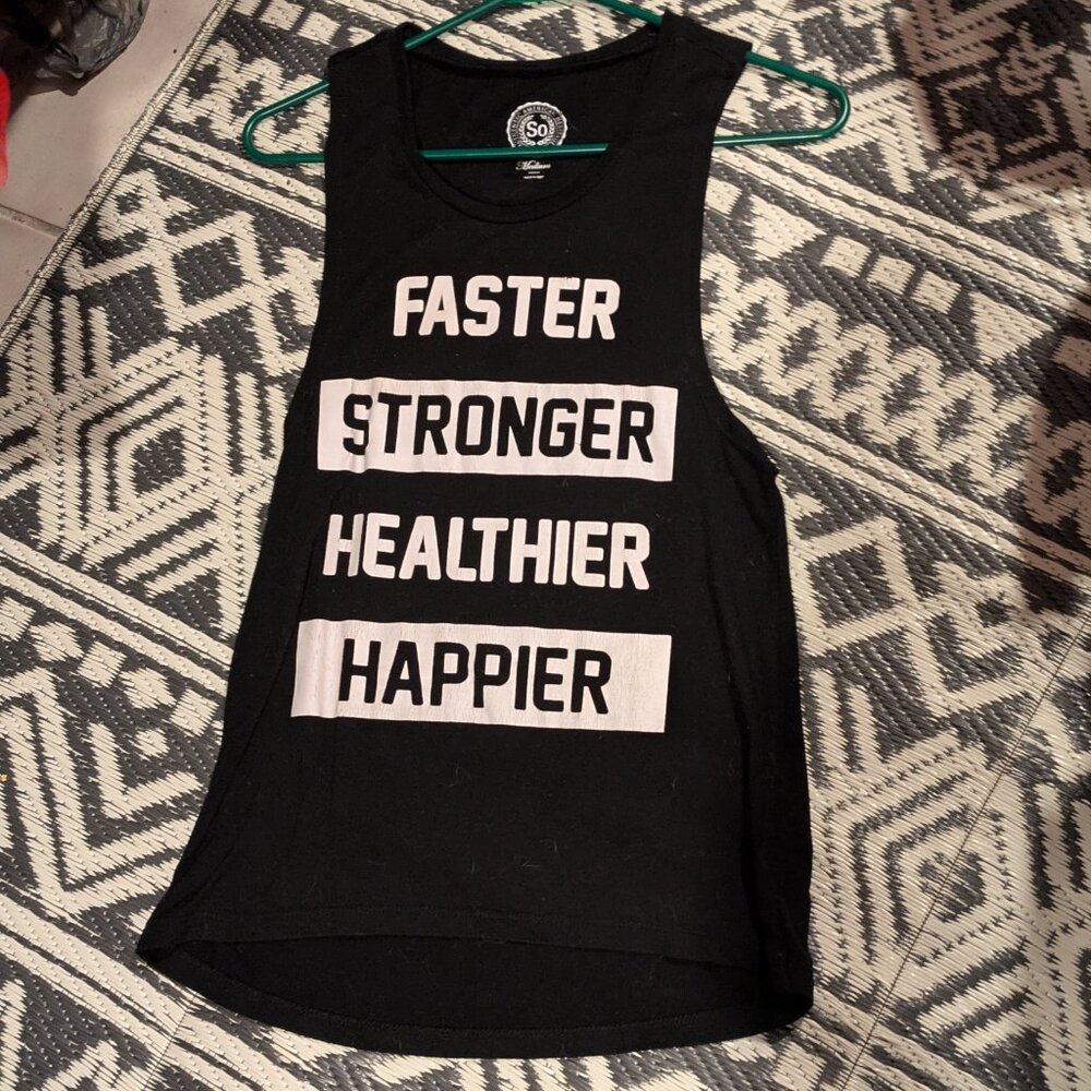 Women's Medium Black Workout Tank Top